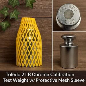 Toledo 2 LB Chrome Calibration Test Weight w/ Protective Mesh Sleeve